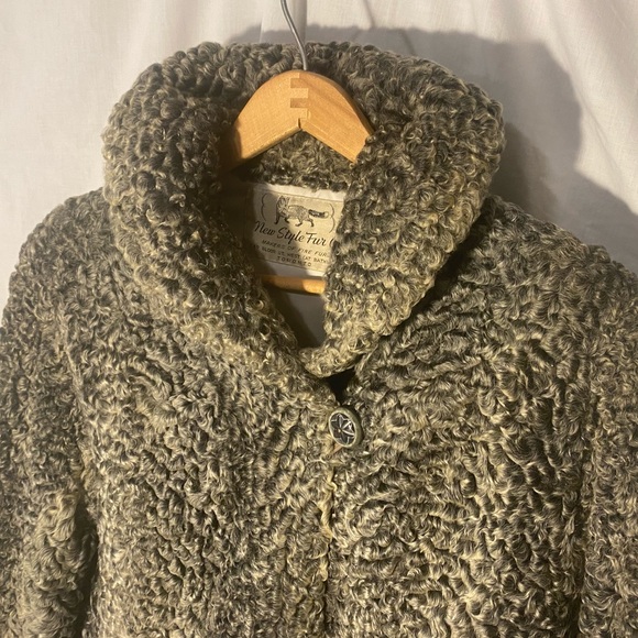 Persian Lamb Fur Coat Real Vintage Fur Wool Jacket - Picture 5 of 16